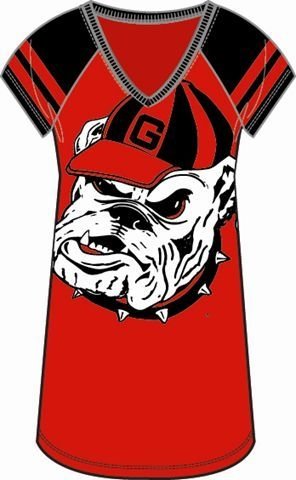 Georgia Bulldogs UGA Women's Jersey Style Nightshirt