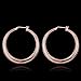 OXA Fashion Star Street Snap Popular Accessories Color Retention Gold plated 35mm DiameterEarrings (Rose Gold,Yellow Gold)