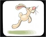 Mouse Pad with happy, bunny, hopping, rabbit, animal