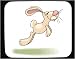 Mouse Pad with happy, bunny, hopping, rabbit, animal