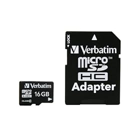 Buy Verbatim 16 GB microSDHC Class 2 Flash Memory Card with SD Adapter 97180 (Black) now!