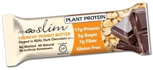 Nugo Nutrition Slim Bar - Crunchy Peanut Butter - Case of 12 - 1.59 oz