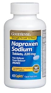 Good Sense Naproxen Sodium Caplets, 220 mg, 400 Count