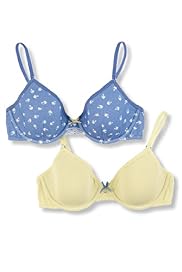 2 Pack Angel Cotton Rich Assorted Underwired AA-D Bras