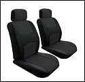 Front Car Seat Covers Solid Black 4pcs