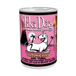Tiki Dog Hapuna Luau - Ahi Tuna on Brown Rice w Sweet Potato Dog Food (12 14oz cans) by Tiki Dog