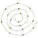 14k Yellow Gold Exotic Multi-Gemstone Station Necklace, 36