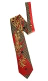 Abundance Woven Tie in deep orange, gold