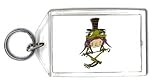 Keychain with dancing, top, hat, amphibian, performance, frog
