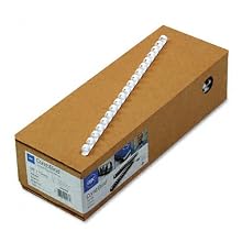 GBC CombBind Binding Spines, 0.375-Inch Spine Diameter, White, 55 Sheet Capacity, 100 Spines (4000038)