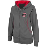 NCAA Women's Ohio State Buckeyes Zone Full-Zip Hoodie (Charcoal, Medium)