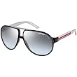 Carrera Forever Mine/S Adult Aviator Full Rim Polarized Lifestyle Sunglasses - Black Silver/Smoke