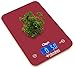 Ozeri Touch II Digital Kitchen Scale with Microban Antimicrobial Product Protection, 18 lb, Red Engine