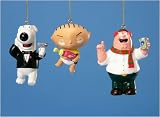 Review Kurt Adler  / Set of 3 Family Guy Peter, Brian & Stewie Christmas Ornaments
