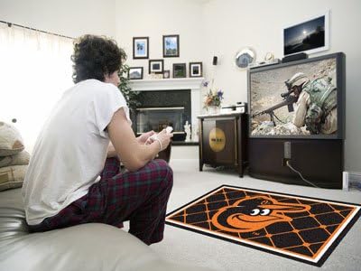 MLB - Baltimore Orioles Cartoon Bird Rug 4x6 46"x72"