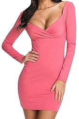 Plus Size Backless Winter Long Sleeves Empire   Waistline Cotton/Polyester Bandage Dress/Bodycon Dress/Mini Dress 