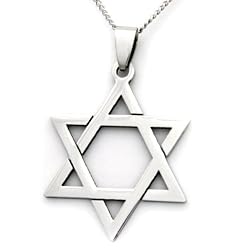 Stainless Steel Star of David Pendant Religious Necklace Jewish Jewelry 18 Inch Chain Included / Bar Mitzvah Gifts Bat Mitzvah Gifts Jewish Star Necklace / Gifts for teens / gifts for men gifts for him / gifts for women gifts for her