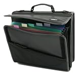 Case-it Leather Look 1 1/2 Inch 3-Ring Zipper Binder with Removable Tab File (LL-D-900)