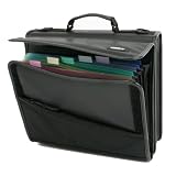 Case-it Leather Look 1 1/2 Inch 3-Ring Zipper Binder with Removable Tab File (LL-D-900)