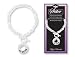 SISTER Circle & Heart Cut Out Silver Toggle Charm Bracelet w/ Verse