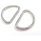 ljdeals Metal D Ring 1 inch Non Welded Nickel Plated Pack Of 50