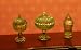 Dollhouse Miniature Chrysnbon Set of 3 Green Candy Jars