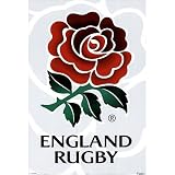 England R.F.U. Rose Crest Sports Poster Print - 24x36