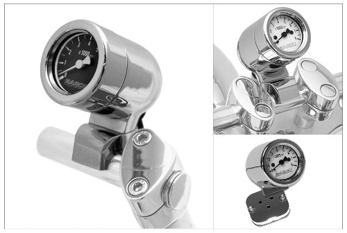 Baron Custom Accessories Mini-Bullet Tachometer with 1in. Bar Mount - White Face BA-7573-00 On Sale