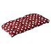 Outdoor Patio Red/White Polka Dot Wicker Loveseat/Bench Cushion