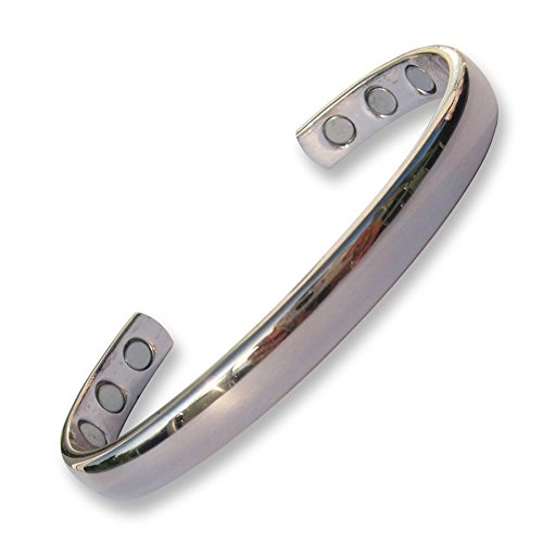 Silver colored pure copper magnetic bracelet for women.…