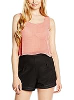 Rare London Top Gingham Ruff (Rojo Claro)