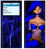 Blue Girl - Apple iPod nano 2G (2nd Generation) 2GB/ 4GB/ 8GB Protector Skin Decals - Faceplate Stickers