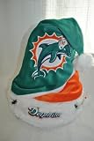 Miami Dolphins plush holly NFL Swoop Team logo Santa Hat