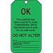 Accuform Signs TSS103PTP OK Tag, "This Scaffold Meets OSHA Standards" Front, Blank Back, Green RP-Plastic (Pack of 25)