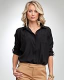 Slouchy Blouse Bodysuit - BLACK (L)