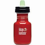 Klean Kanteen Stainless Steel 12 Ounce Water Bottle with Sippy Adaptor, Indicator Red