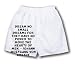 White Boxer Short with Dream no small dreams for they have no power to move the heart...