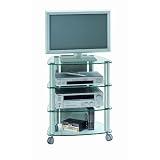 Jahnke 79Y59 TV-Rack Cuuba SR 640 Klarglas / Alu geschliffen 60 x 74 x 47 cmvon "Jahnke"