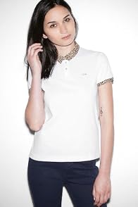 L!ve Short Sleeve Stretch Pique Leopard Detail Polo
