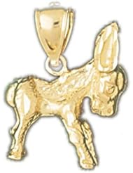 Dazzlers Solid 14 karats gold Donkey Charm Pendant Available in three colors from jewelsberry (weights: 5.0 grams only)