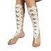 Crochet Leg Gladiator Style Lace up Cotton Barefoot Sandals Beach Pool, Nude Shoes Foot Jewelry Footless Sandles Beach Wedding Jewelry, Yoga Chain, Anklet, Wedding Shoes, Beach Wedding, Summer Shoes