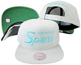 San Antonio Spurs Solid Grey Script Plastic Snapback Adjustable Plastic Snap Back Hat / Cap