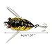 bouti1583 Fishing Tackle Lure Snakehead Bass Killer Insect Cicada Freshwater Bait 6g