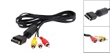 TP3-308 PS3 Audio video AV Cable for Sony Playstation PS3 PS1 PS2 - Black