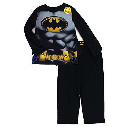 Batman Boys Long Sleeve Pajamas with Cape (Toddler/Little Kid/Big Kid)