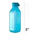 Tupperware ECO Square Water Bottle 16 Oz - Light Blue.