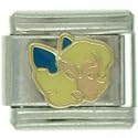 Girl Blue Bow Gift Italian Charm