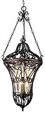 Eurofase 13407-018 Chateau 6-Light Lantern, Antique Bronze/Indian Scavo