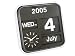 Present Time Karlsson Wall Clock Flip Calendar Clock 43cm X 43cm X 16cm