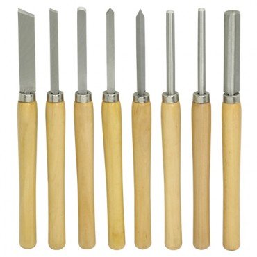 8 Piece Wood Lathe Turning Tool Kit